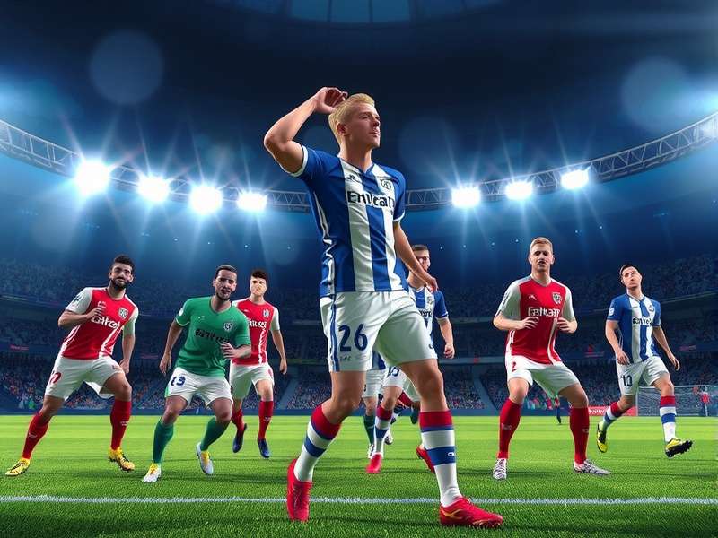 EA SPORTS FC 26 Pro Clubs Gameplay Screenshot showing a team celebration