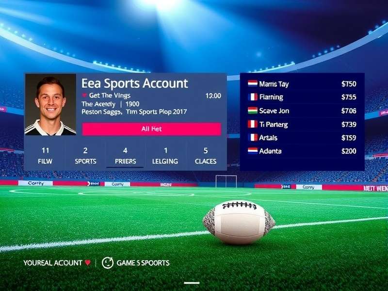 Modern EA Sports Account Dashboard Interface