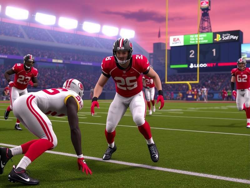 EA Sports College Football 26 PS5 gameplay screenshot showing realistic stadium atmosphere