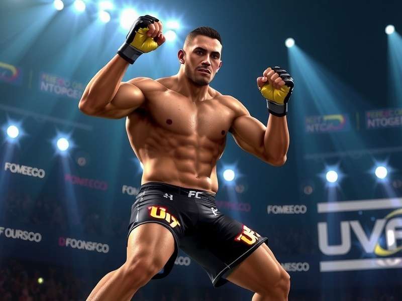 EA Sports UFC 5 gameplay showcasing next-gen Frostbite engine visuals, detailed fighter models and dynamic lighting in the octagon
