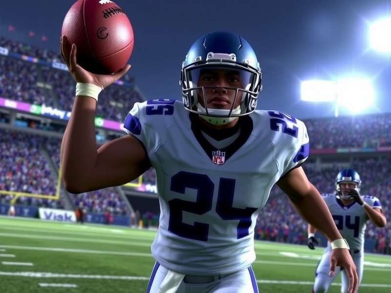 EA Sports College Football 26 title screen with dynamic team entrance