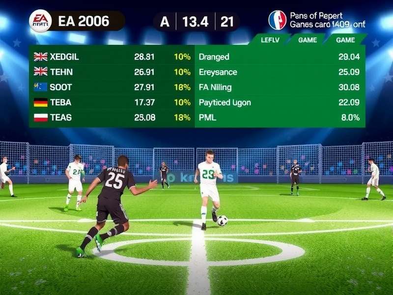 EA Sports Stock Performance Chart on Digital Screen