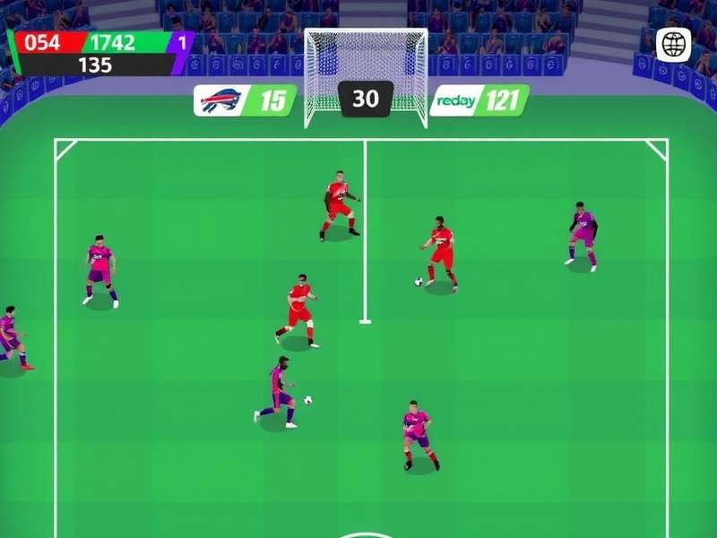 EA Football gameplay screenshot showing a stunning in-game goal celebration
