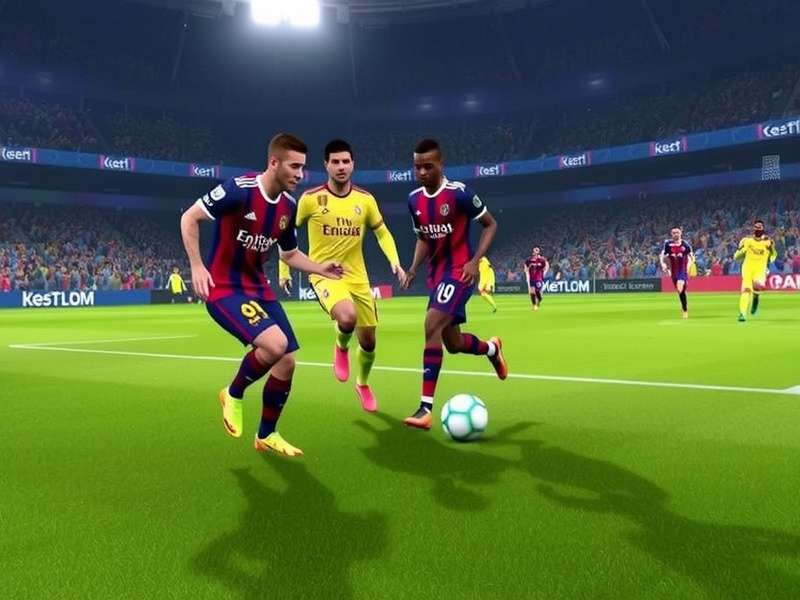EA Sports FC game action screenshot showing realistic football gameplay