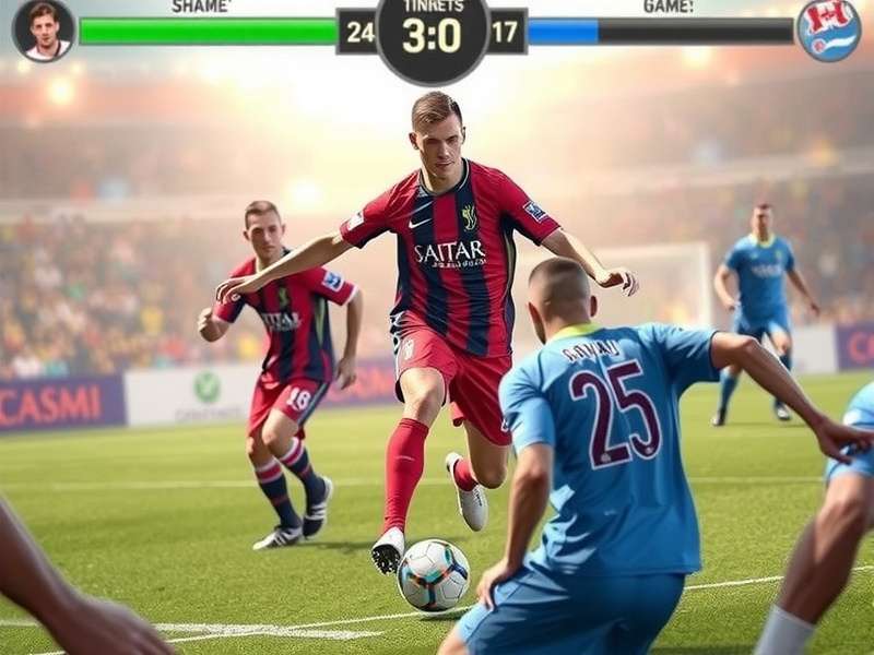 EA Sports FC Game gameplay screenshot showing a striker taking a shot on goal