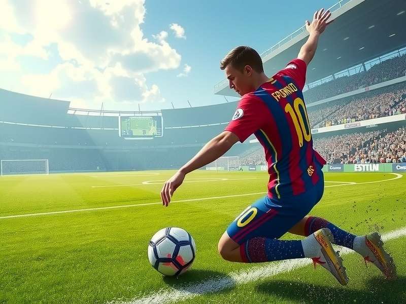 FIFA Gameplay on a large screen with a controller