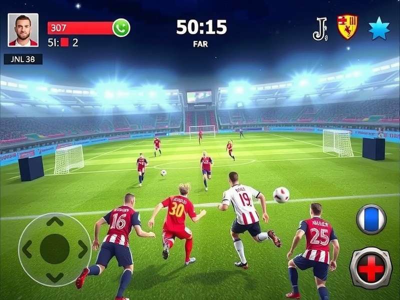 EA SPORTS FC Mobile gameplay screenshot showing intense match action