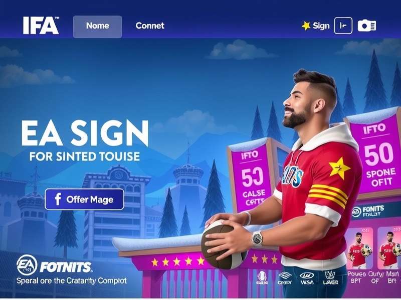 EA Sports Gaming Setup with Controller and Screen