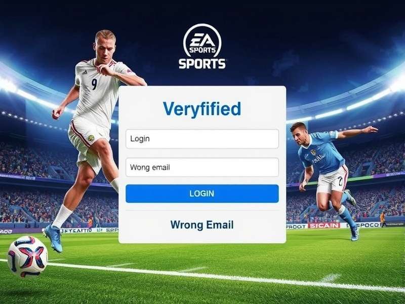 EA Sports login screen on multiple devices showing verification error