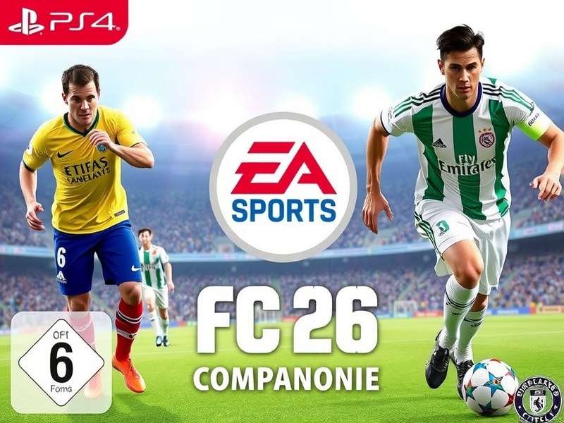 EA SPORTS FC 26 game cover art featuring football stadium atmosphere