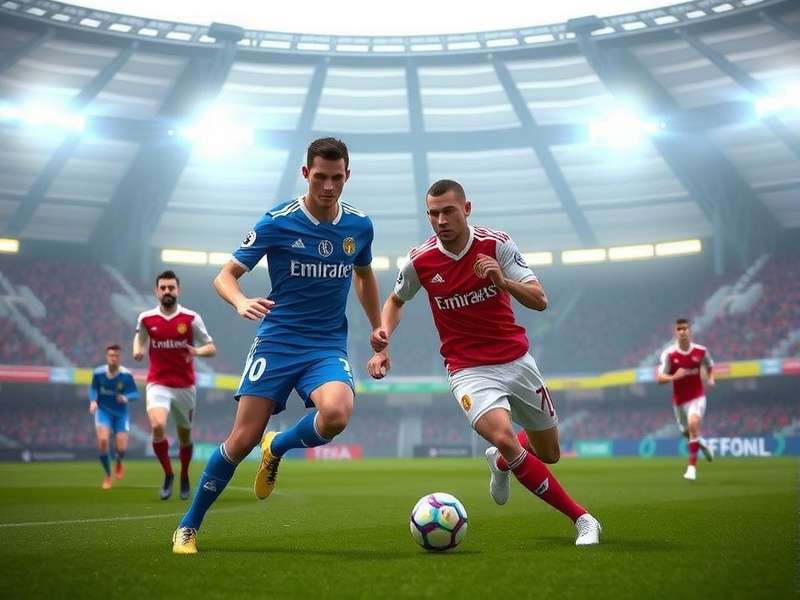 EA Sports FIFA gameplay screenshot showing a realistic football match scene