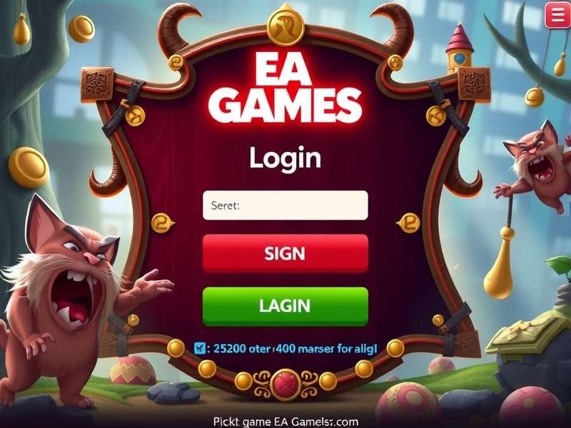 EA Sports gaming setup with controller and login screen