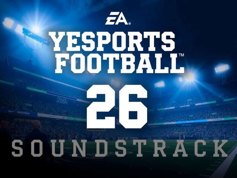 EA Sports College Football 26 Soundtrack cover art featuring headphones and game visuals