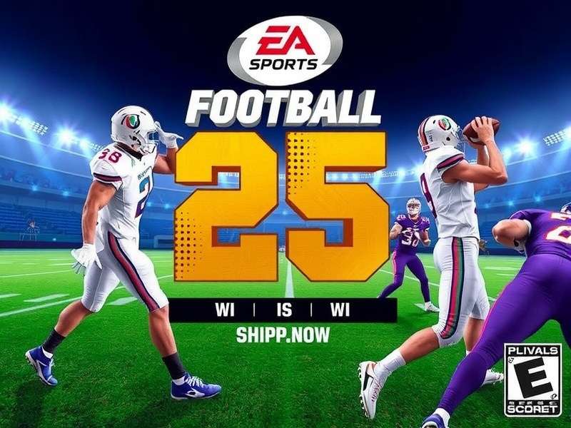 EA Sports College Football 25 gameplay screenshot showing a dramatic touchdown moment in a packed stadium