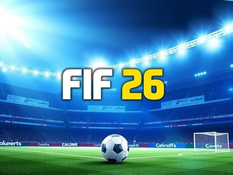 EA Sports FC 26 concept art showing a futuristic football stadium