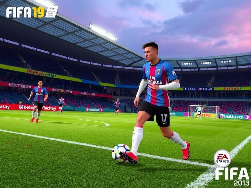 FIFA PC gameplay action shot featuring EA Sports branding and Indian gaming setup