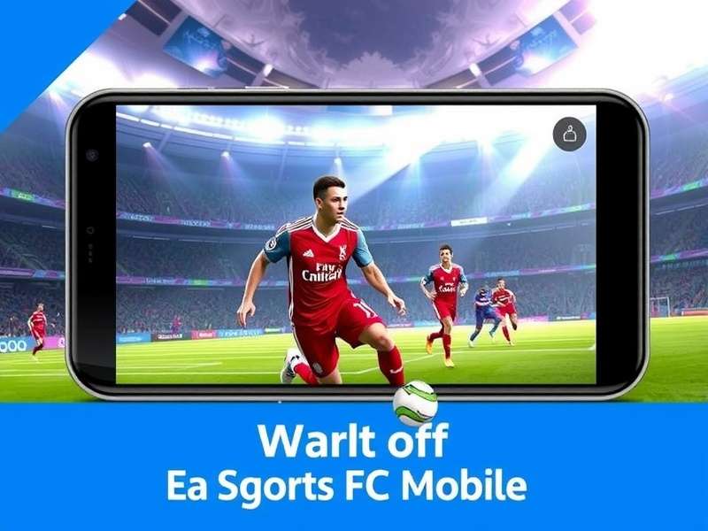 EA Sports FC Mobile game banner showing football action and Ultimate Team mode