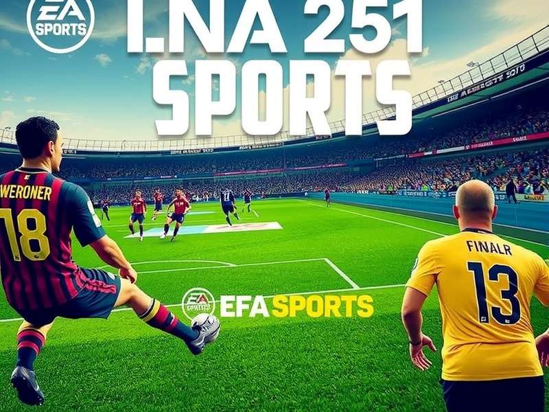 EA Sports football gaming setup with controller and stadium atmosphere